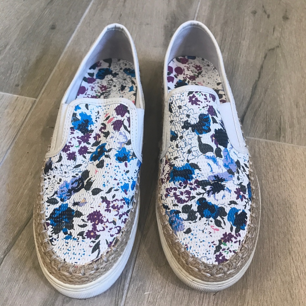 Gianni Bini Floral Vacation Summer Espadrilles Print Size 6